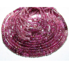 14 inches - so gorgeous AAA - high quality - pink tourmaline - micro faceted - shaded rondell beads - size 2 - 2.5 mm approx beautifull quality